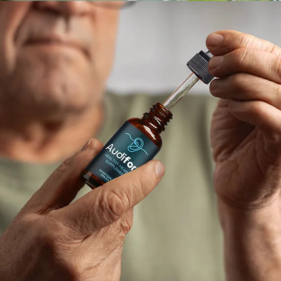 Audifort supplement facts label showing 20+ ingredient proprietary blend